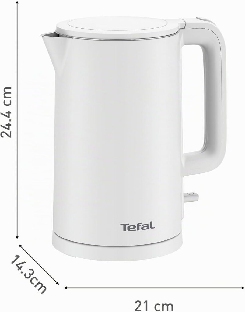 Czajnik elektryczny Tefal Thermo Protect biały stal nierdzewna bezpieczna obudowa Amazon Prime